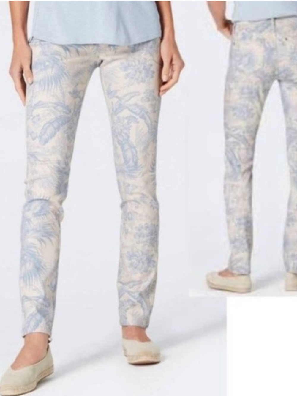 J. Jill denim 💮 authentic fit tropical print jeans pants 12